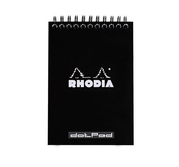 Bloc noir reliure intégrale réglure dot - Rhodia