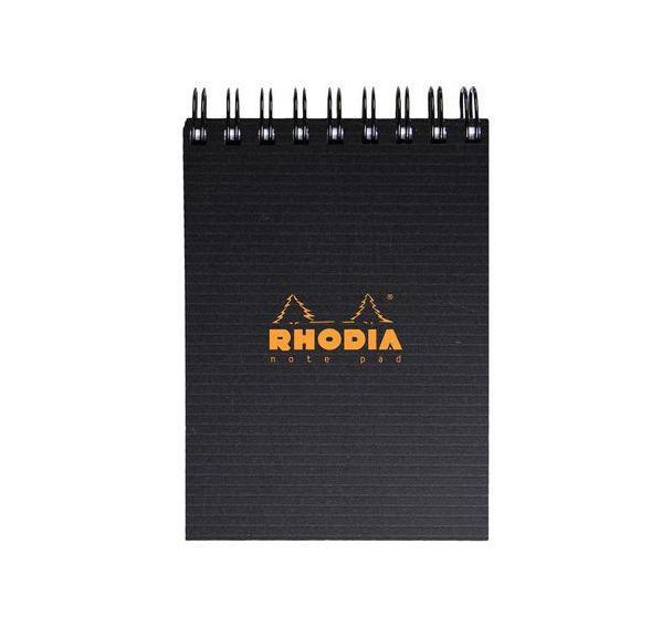 Bloc note noir petits carreaux 90g - Rhodia