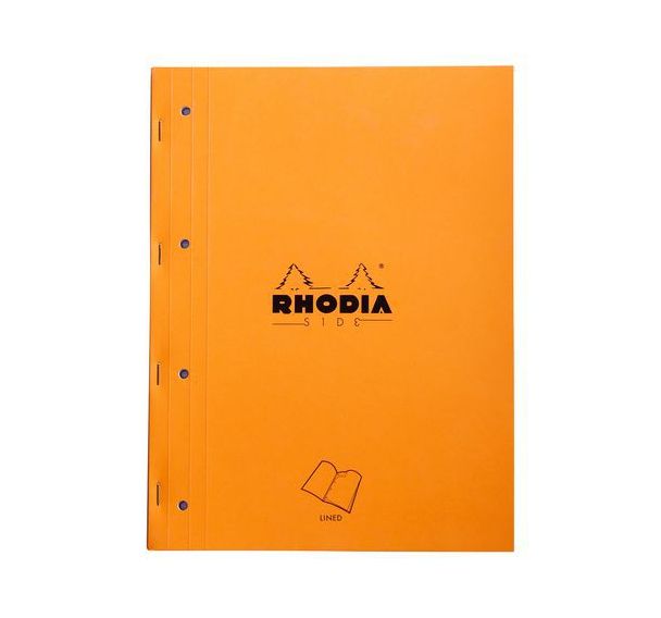 Bloc orange agrafé côté A4+ - Rhodia