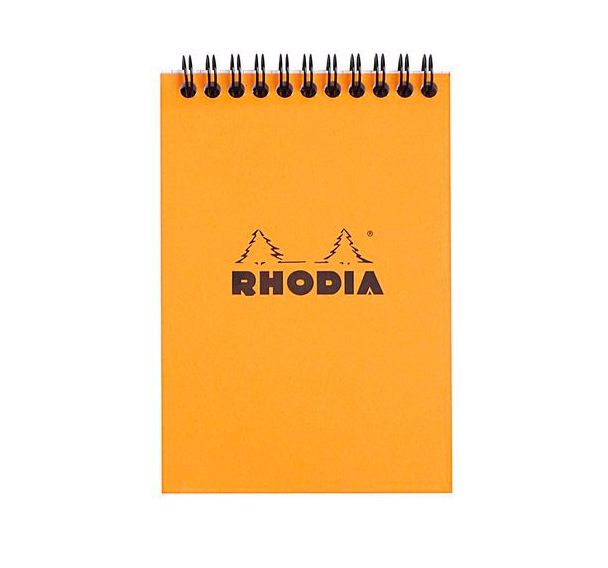 Bloc orange reliure intégrale petits carreaux - Rhodia