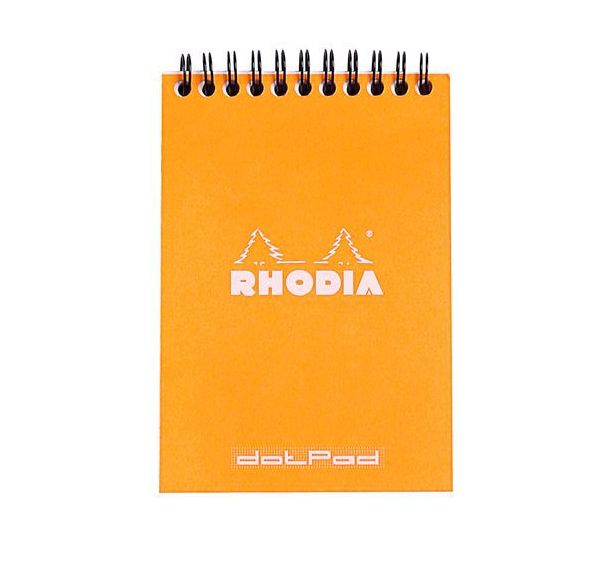 Bloc orange reliure intégrale réglure dot - Rhodia