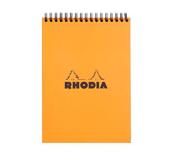 Bloc orange reliure intégrale réglure ligné - Rhodia