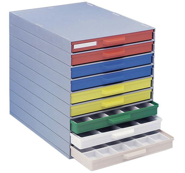 Bloc plateaux-tiroirs - Couleurs panachées