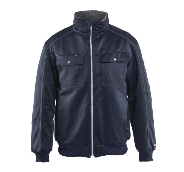 Blouson pilote hiver polyester / coton marine