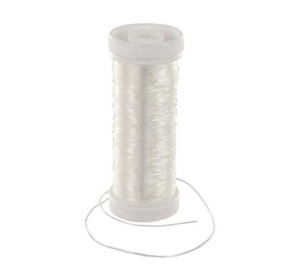 Bobine 20m fil nylon élastique incolore 0,5mm