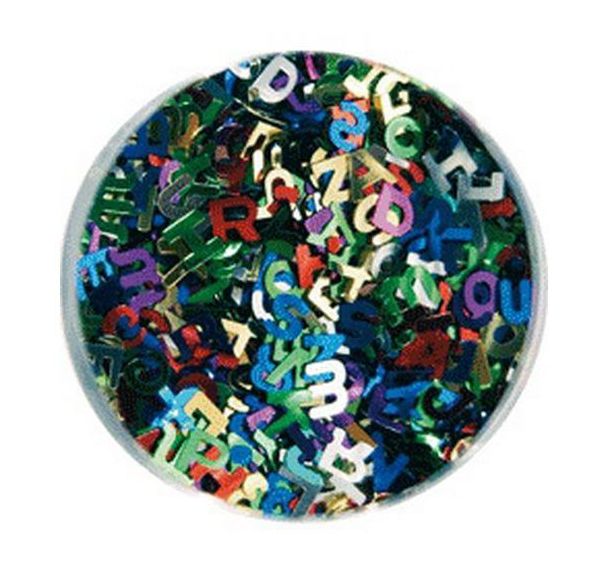 Bocal 120 g sequins alphabet 6 mm