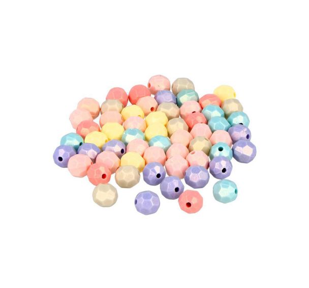 Bocal 750 perles facettes pastel