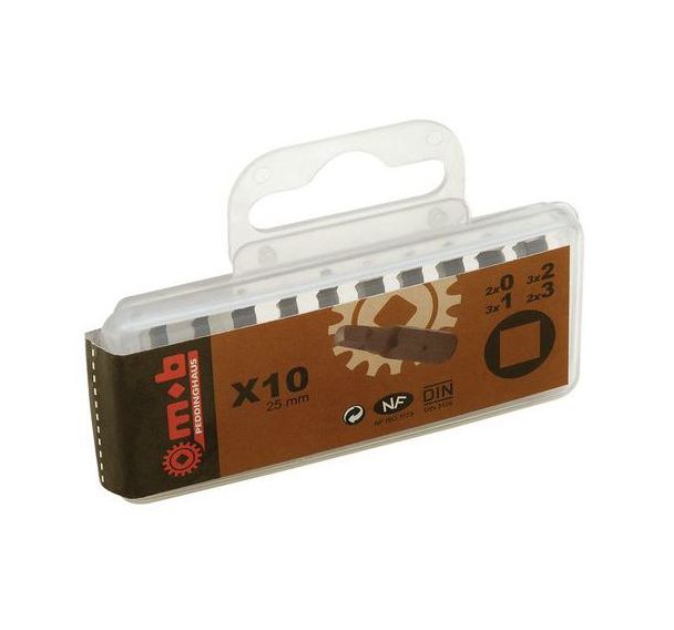 Boîte 10 embouts nus 1/4 carré c0+c1+c2+c3