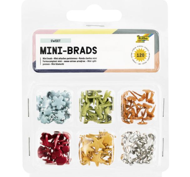 Boite 120 attaches parisiennes fantaisie 10 mm