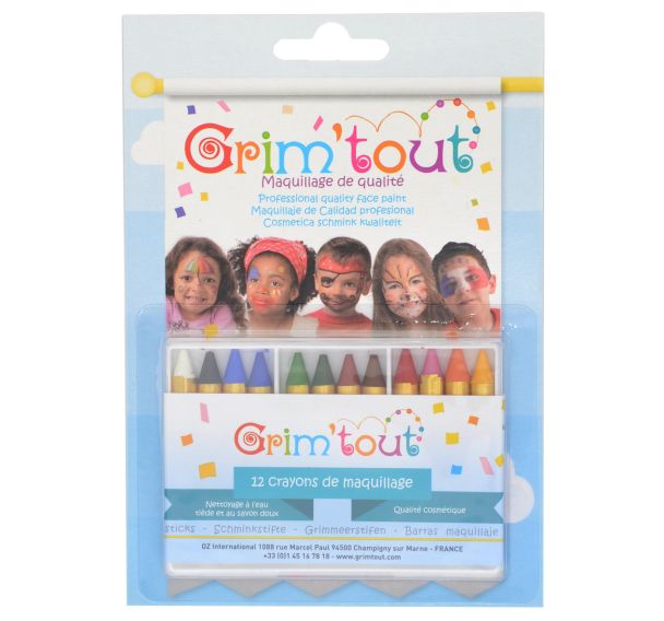 Boite 12 crayons maquillage 9 x 60 mm