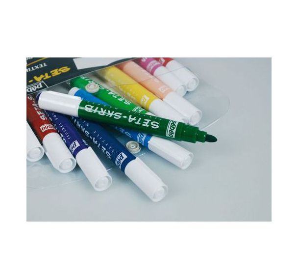 Boîte 12 feutres sétaskrib assortis, grosse pointe réf. 126 pébéo