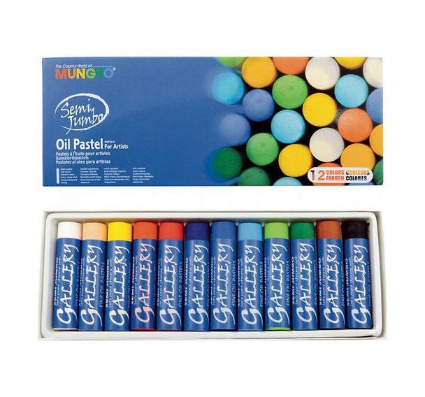 Boite 12 pastels Jumbo extra-large, 60 mm Ø 18 mm