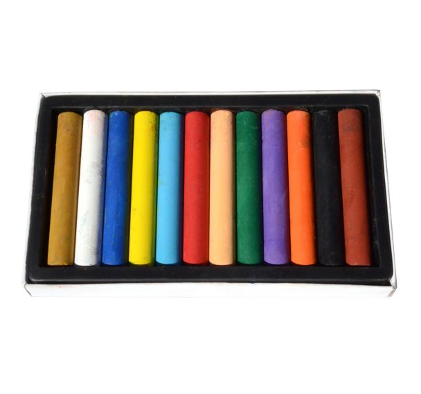 Boîte 12 pastels à l’huile aquarellables 70 mm Ø 10 mm