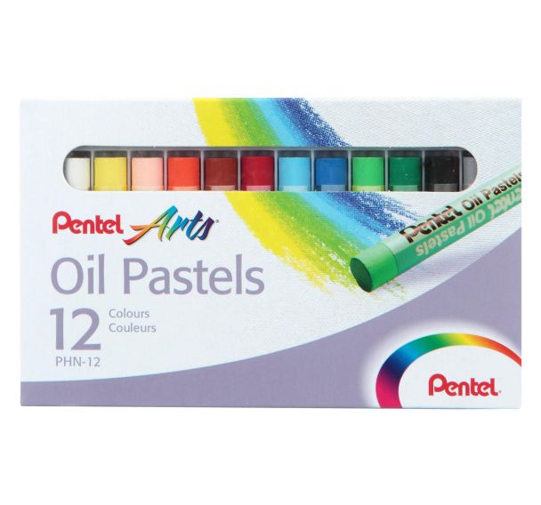 Boîte 12 pastels huile Pentel diam: 8 mm