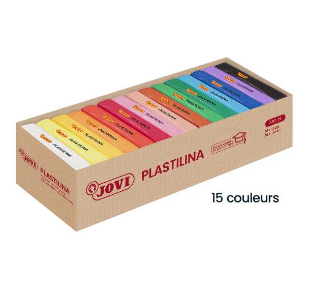 Boîte 15 pains 350 g couleurs assorties