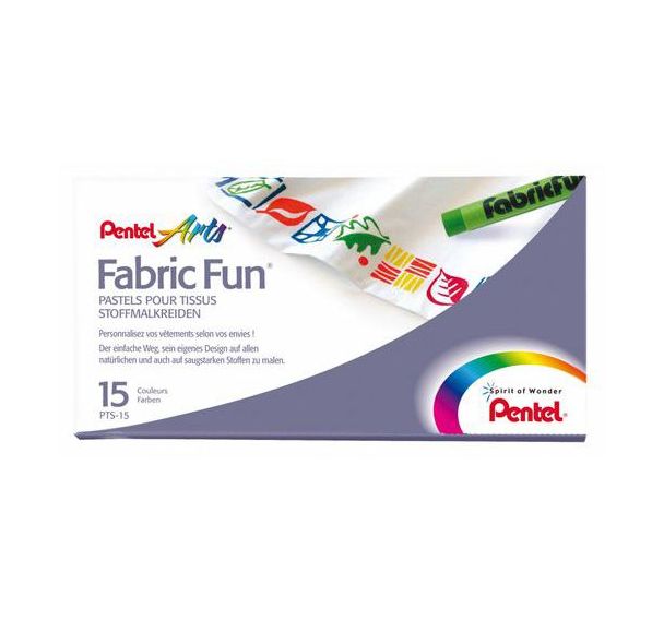 Boîte 15 pastels a l'huile tissu pentel