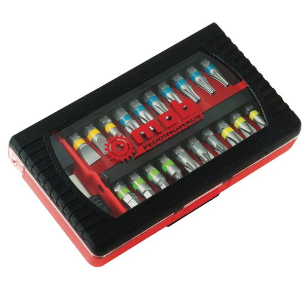 Boite 21 pieces - embouts de vissage + porte-embout