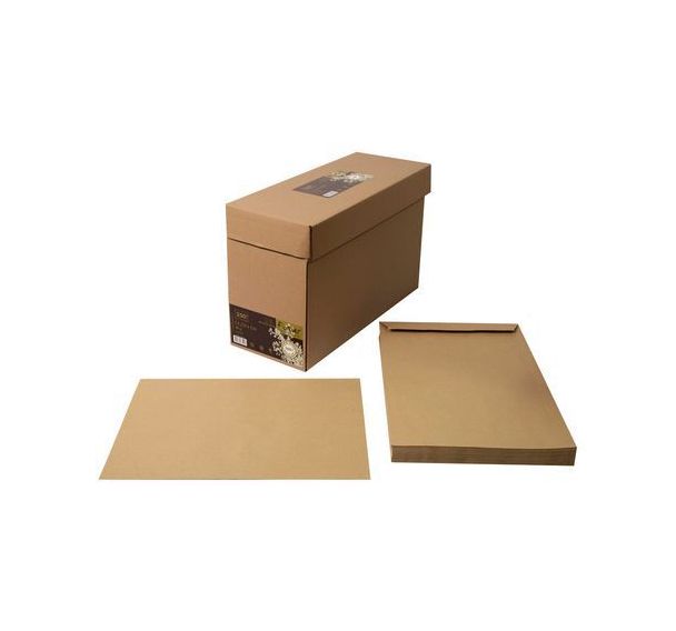 Boite 250 pochettes 229x324 90g kraft recyclé