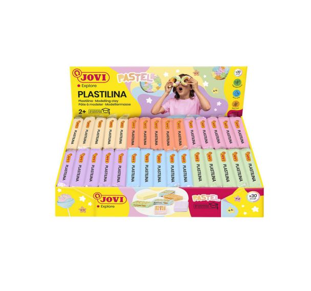 Boîte 30 pains 50 g Couleurs pastel assorties