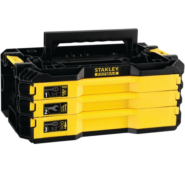 Boite 3 Tiroirs Outillée Pro-Stack - 126 Pcs