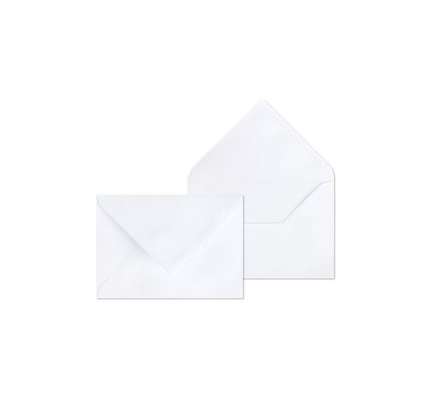Boite 500 enveloppes gommées 120x176 Blanc 90g