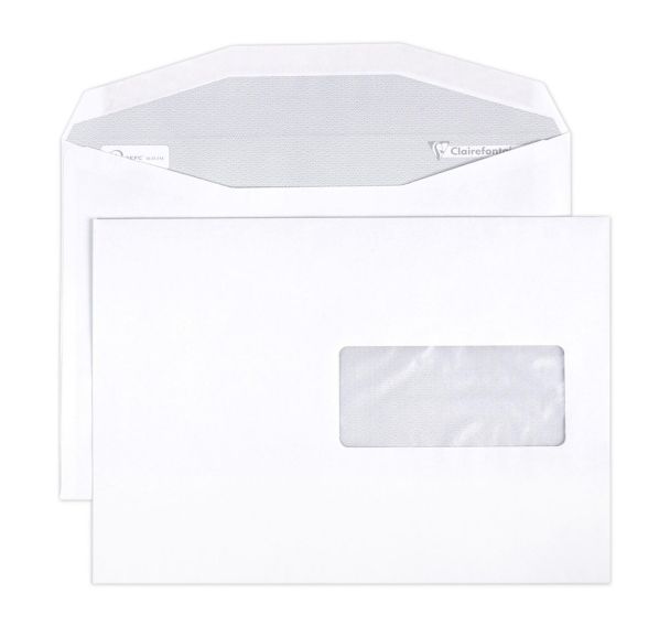 Boite 500 enveloppes gommées 162x229 fen45x100 80g
