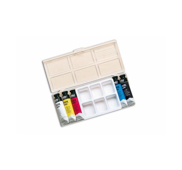 Boîte 5 tubes gouache 10 ml pebeo couleurs primaires