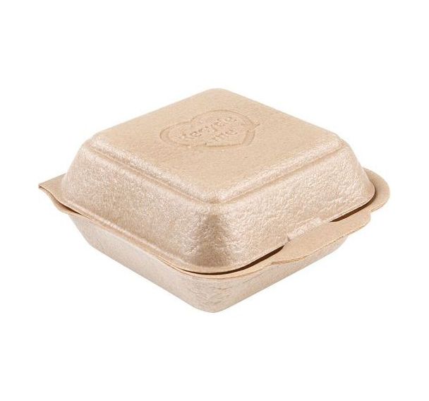 Boîte à burger avec couvercle articulé - 15,8x14,7 cm