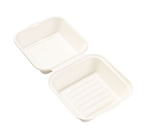 Boîte à burger fibre avec couvercle articulé - Lot de 500 - Matfer Flo