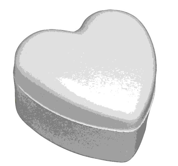 Boîte à décorer 13 cm styropor - cœur