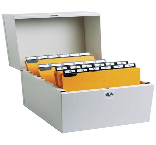 Boîte à fiches Metalib - Classement horizontal - 125x200mm