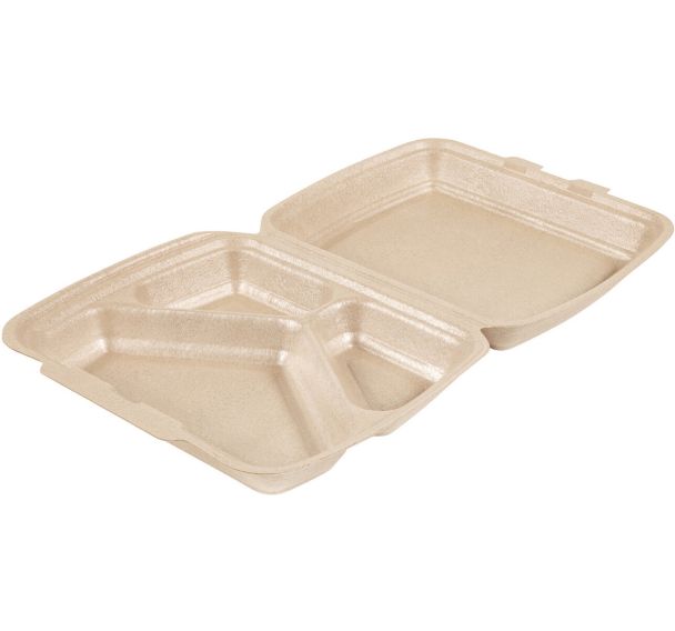 Boîte à lunch 3 compartiments avec couvercle - Lot de 130 - Matfer Flo