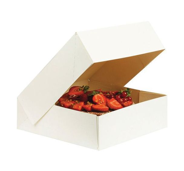 Boîte à savarin en carton blanc - Lot de 25 - Matfer Flo