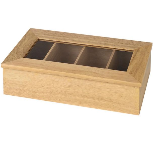 Boîte à thé en bois pour 30 scahets