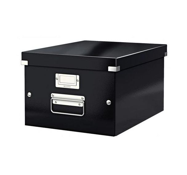 Boîte archivage noir 28.1X20X37 cm pour format A4