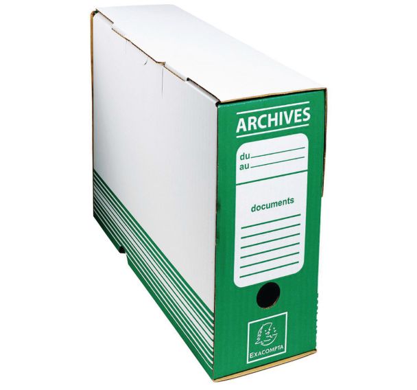 Boite archive dos 100mm carton ondulé couleurs - 25x34cm