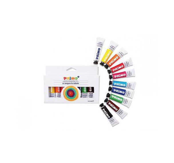 Boite carton de 10 tubes 10 ml gouache pâteuse concentrée Primo