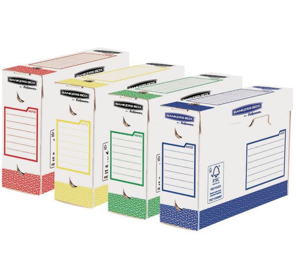 Boîte d'archive Bankers Box Heavy Duty dos 10 cm - Assorti - Lot de 8