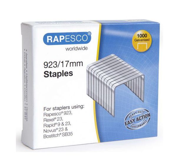 Boite de 1000 agrafes 23/17 galvanisé pour brocheuse