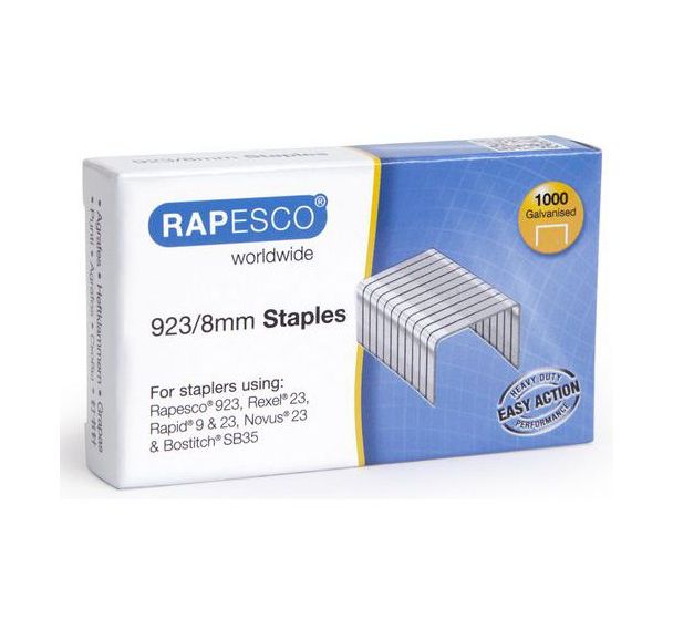 Boite de 1000 agrafes 23/8 galvanisé pour brocheuse