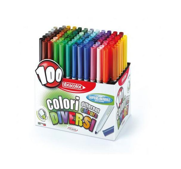 Boite de 100 feutres dessin