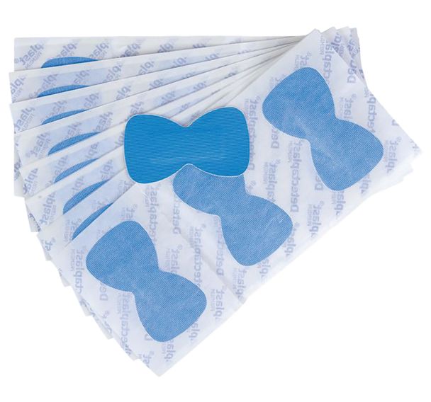 Lot de 100 pansements bleu, détéctable et prédécoupés-Securimed