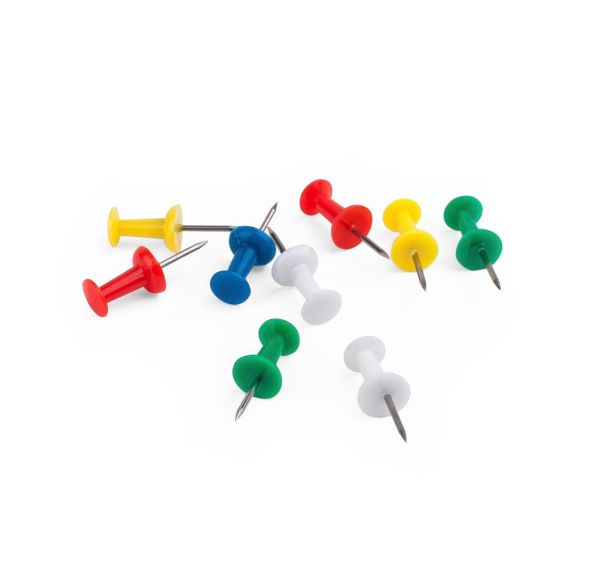 Boite de 100 punaises signalétiques couleurs assorties