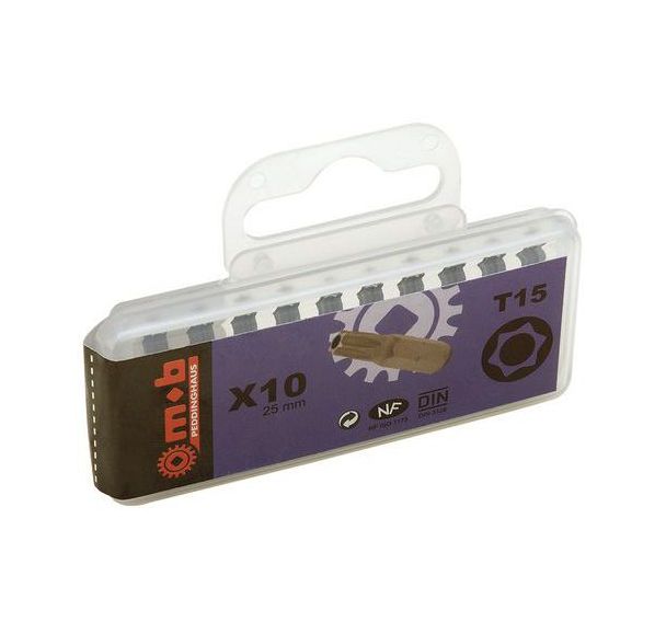 Boîte de 10 embouts - tamper torx