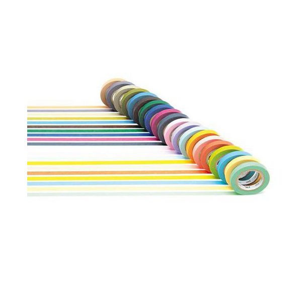 Boîte de 20 rubans adhésifs repositionnables masking Tape couleurs assorties
