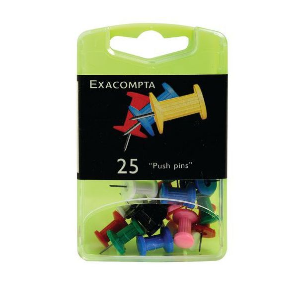 Boîte de 25 épingles push pins hauteur de pointe 7mm