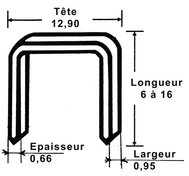 Boite de 5000 agrafes de 12 mm