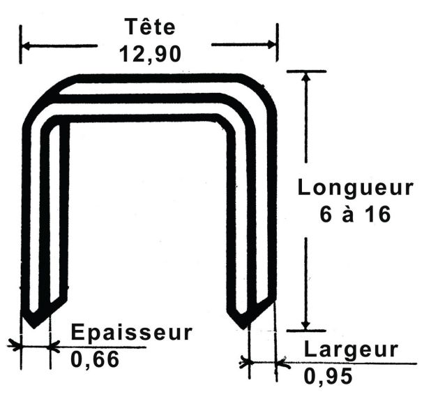 Boite de 5000 agrafes de 15 mm