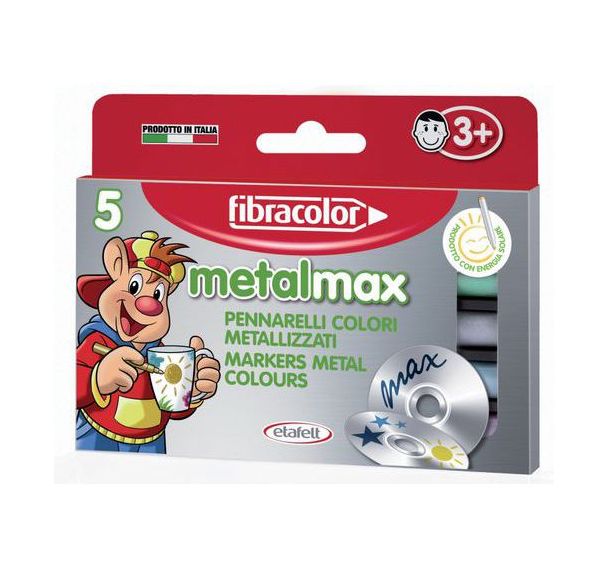 Boite de 5 feutres métallisés metalmax
