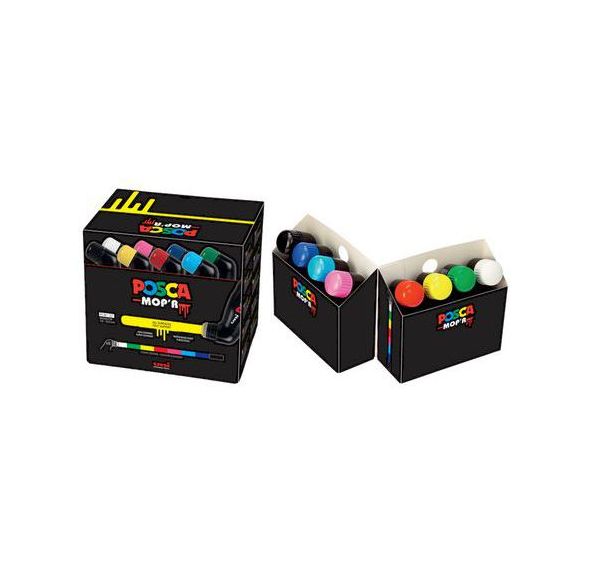 Boite de 8 MOP'R POSCA - couleurs assorties